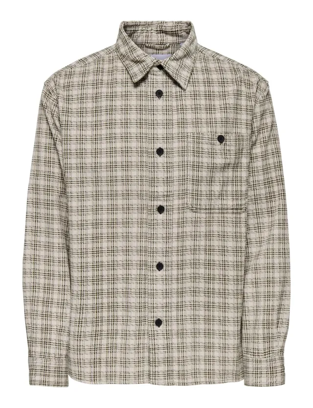 ONLY & SONS Onswaleed Camicia Uomo Bottoni Maniche Lunghe