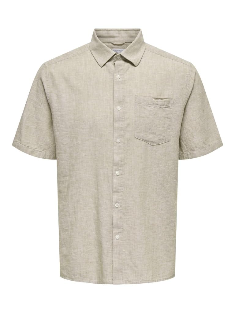ONLY & SONS Onscaiden camicia maniche corte uomo Bianco L