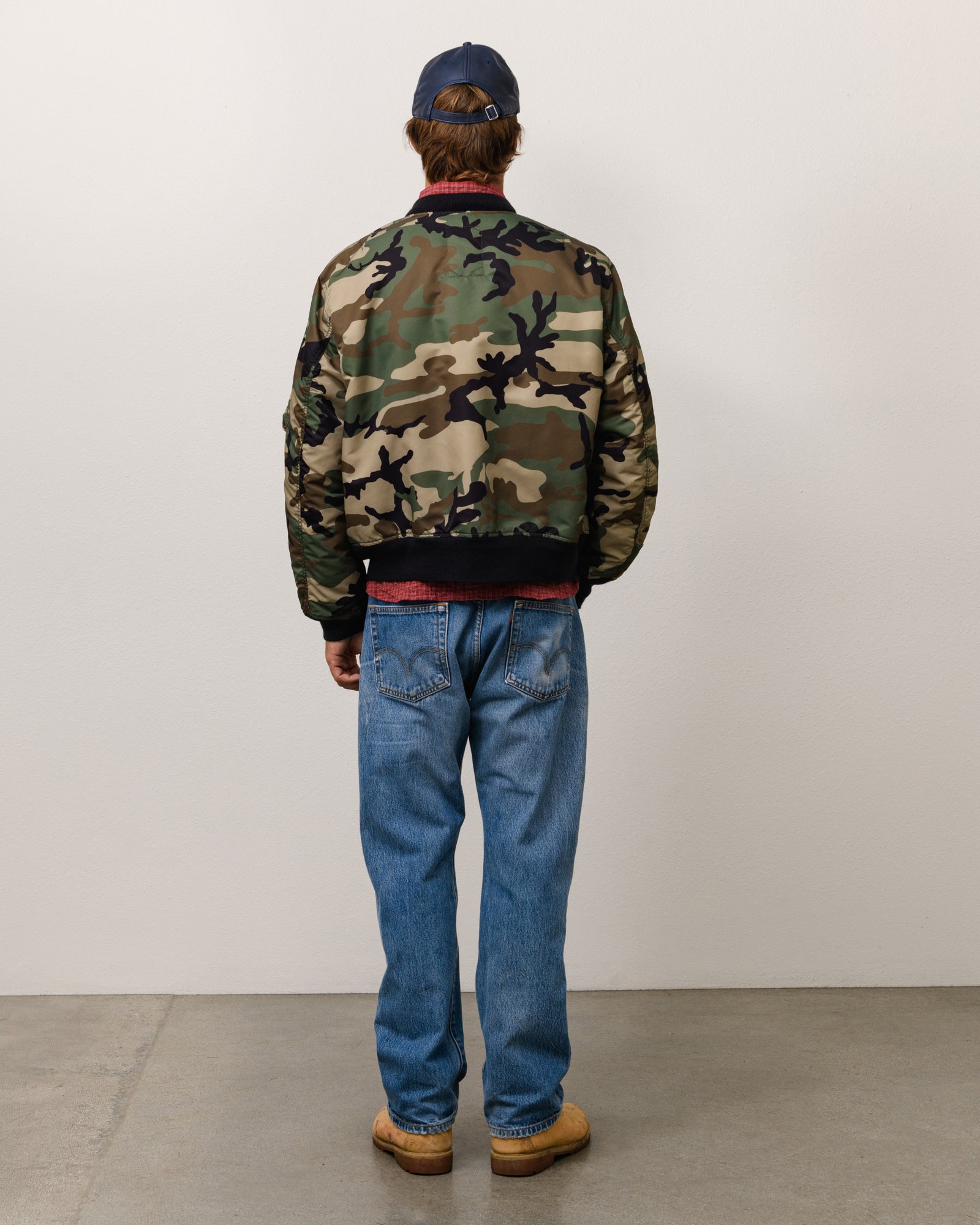 Stussy MA-1 Bomber Jacket giubbotto woodland camo Cordura