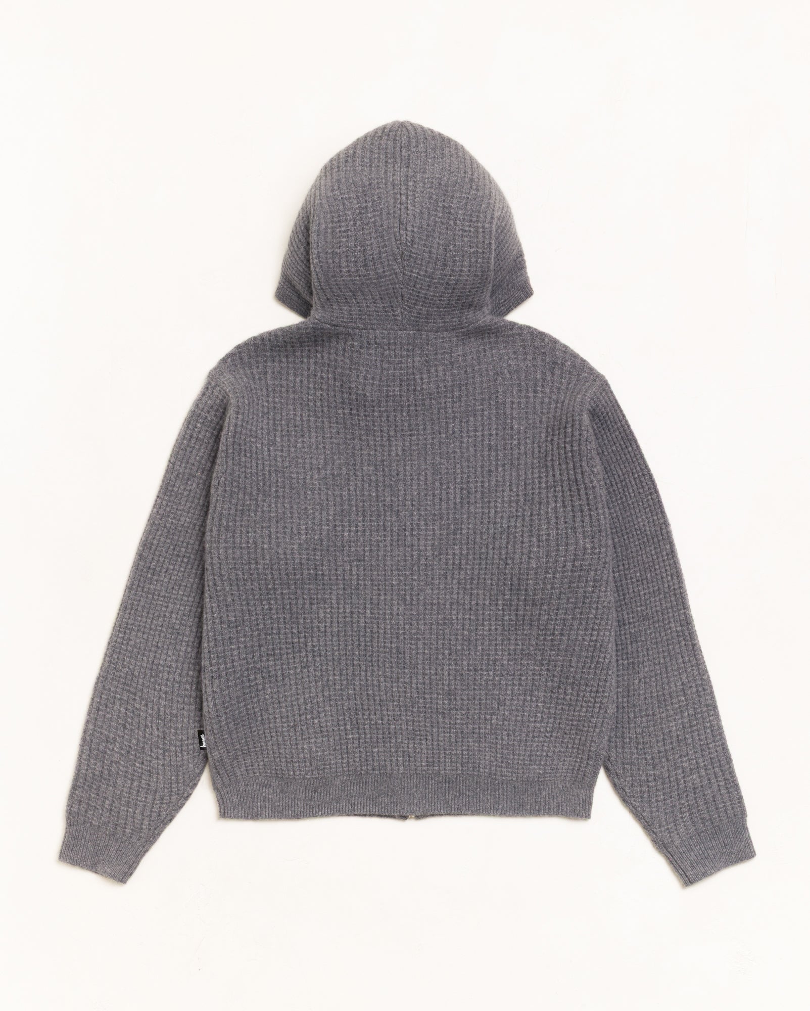 Stussy Waffle Cashmere Zip Hood maglione carbone