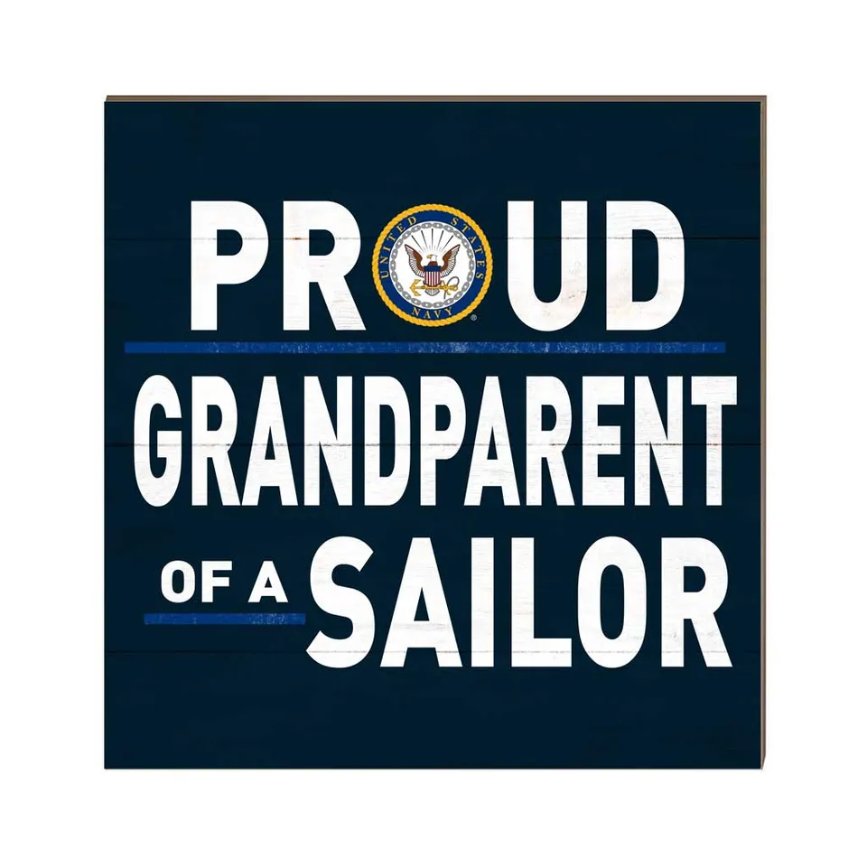 7.62 Design Navy Grandparent Targa legno 25x25 cm blu