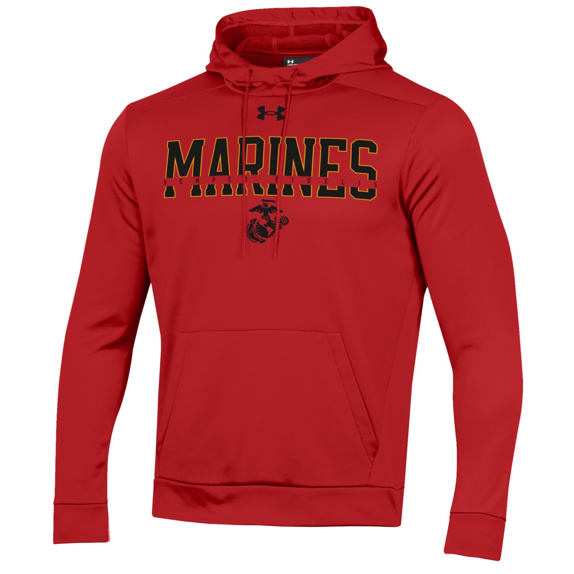 Under Armour Marines felpa uomo cappuccio Armour Fleece nera