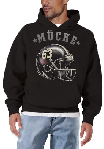 MAKAYA Mücke 63 American Football felpa cappuccio XL casco