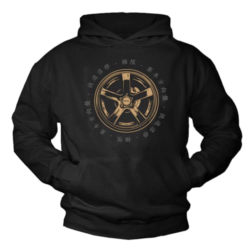 MAKAYA Racing felpa con cappuccio uomo taglia L cotone