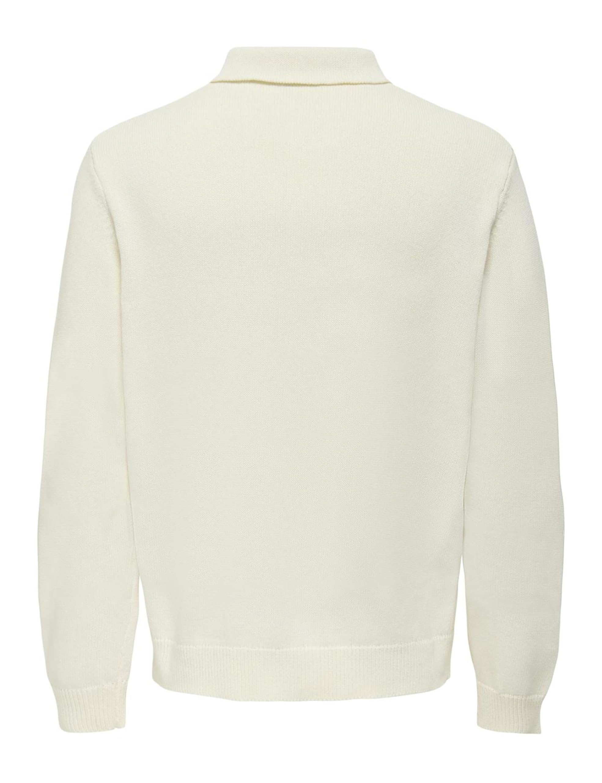 Only & Sons Onshope RLX LS Polo Knit Egret XL