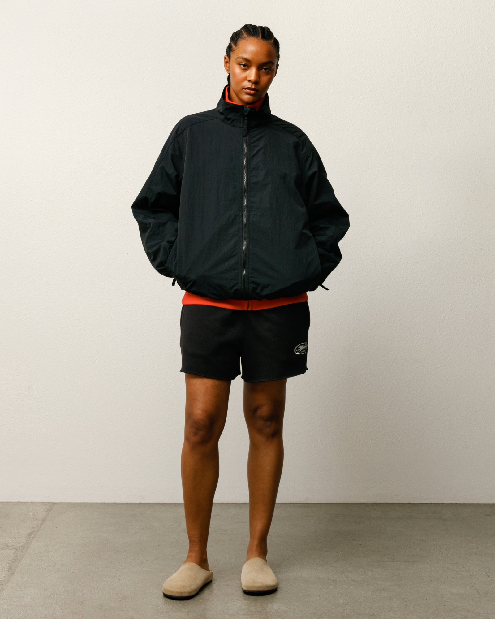 Stussy Lightweight Mock Jacket giacca Black nylon leggera
