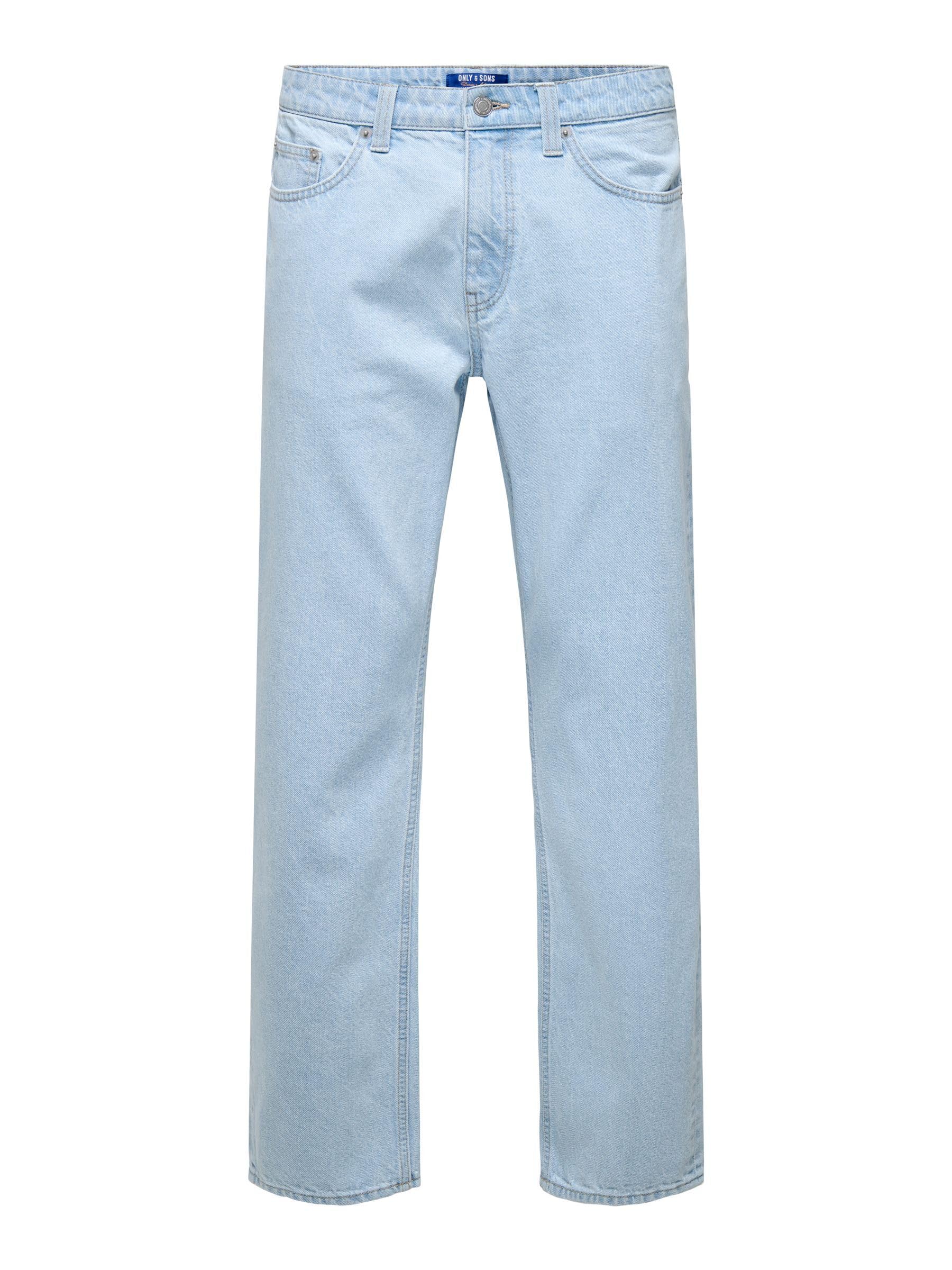 ONLY & SONS Onsedge Straight 7901 jeans uomo Light Grey
