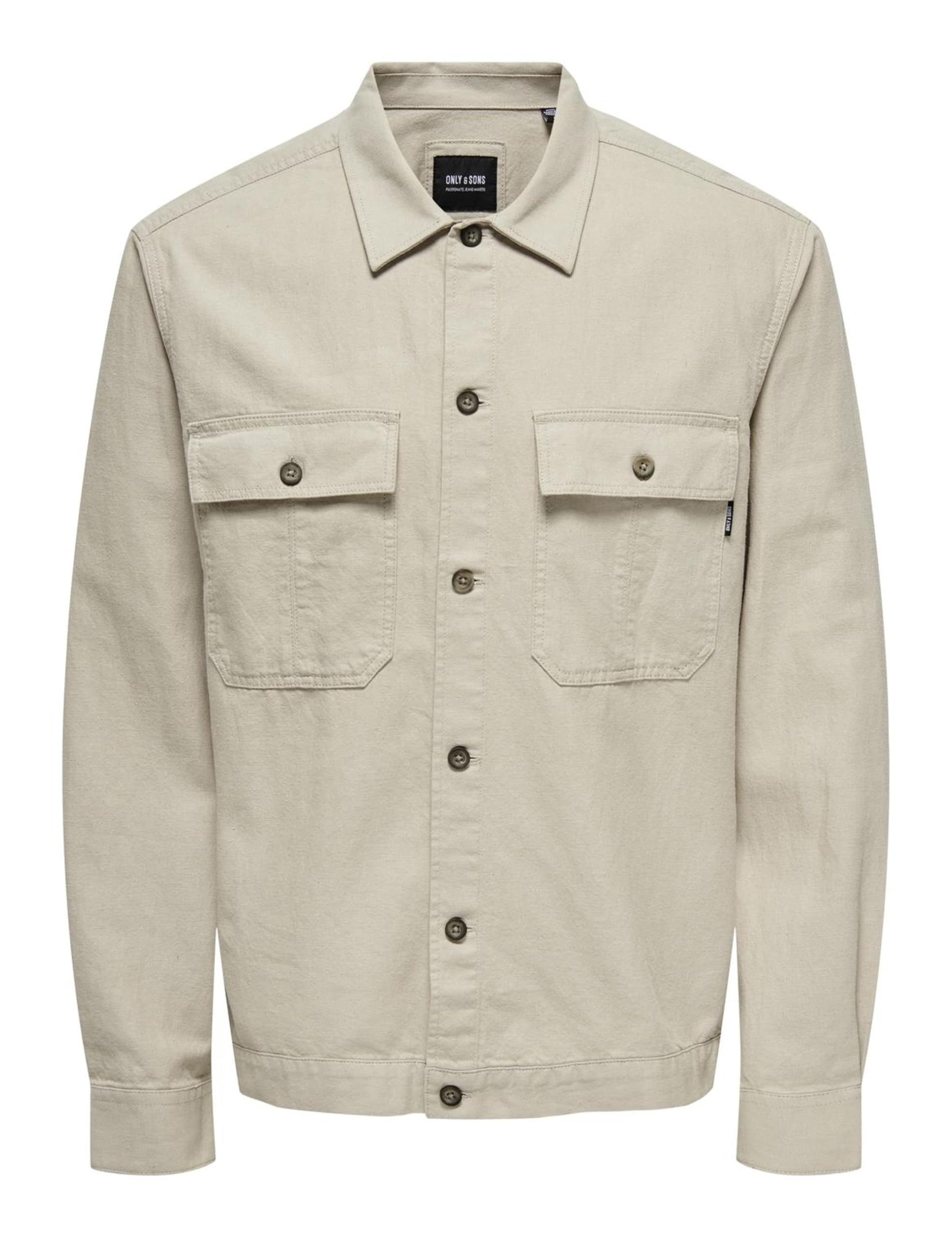 Only & Sons Onskennet LS Camicia Lavoro Uomo Lino