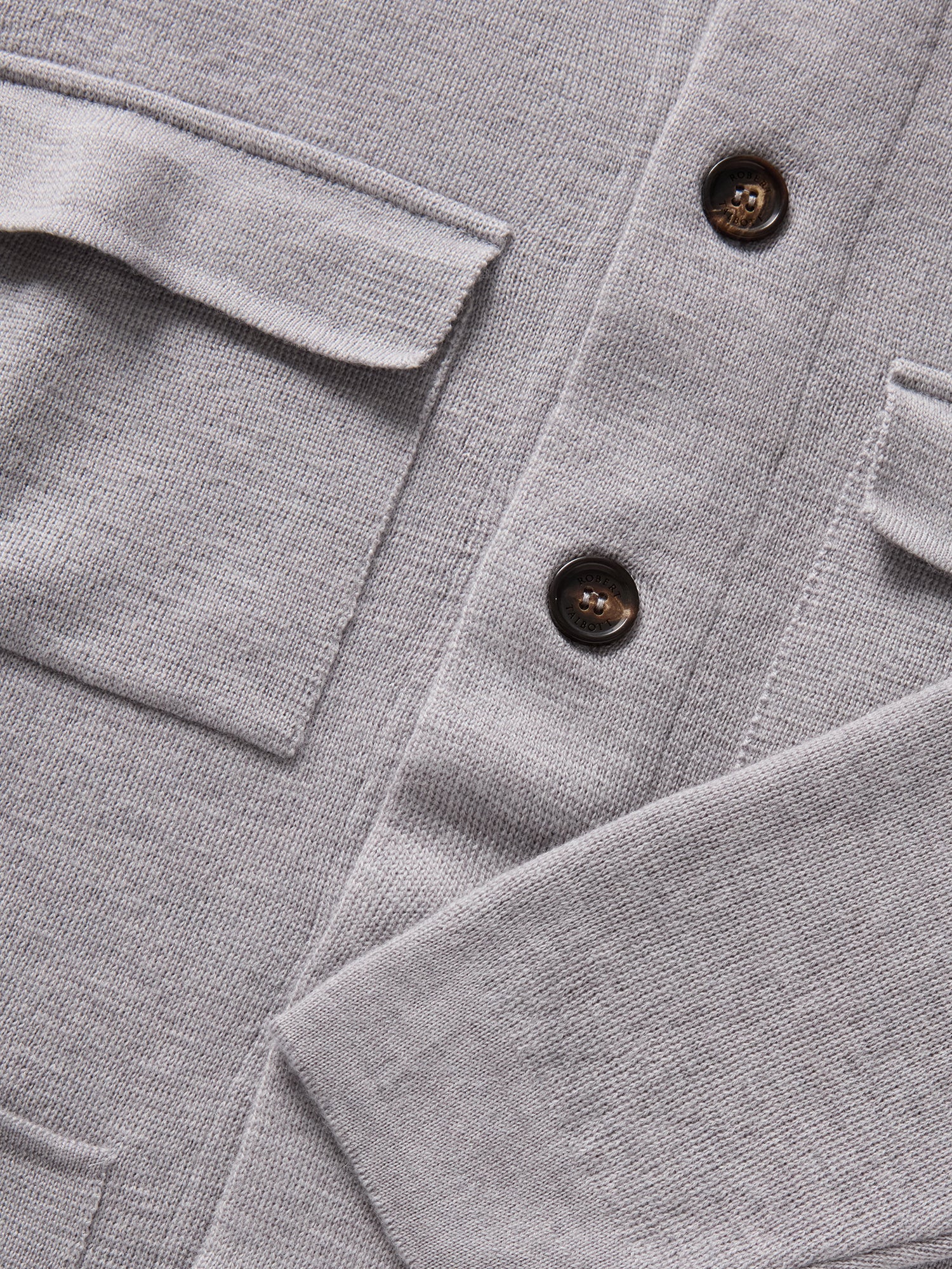 Robert Talbott Landon Sweater Jacket giacca lana grigio chiaro