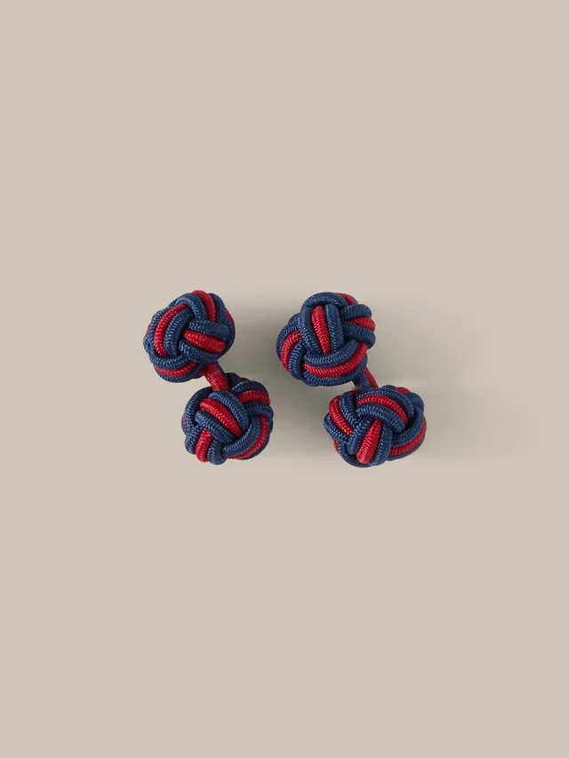 Robert Talbott Grant Knot Gemelli Navy Audrey Red corda
