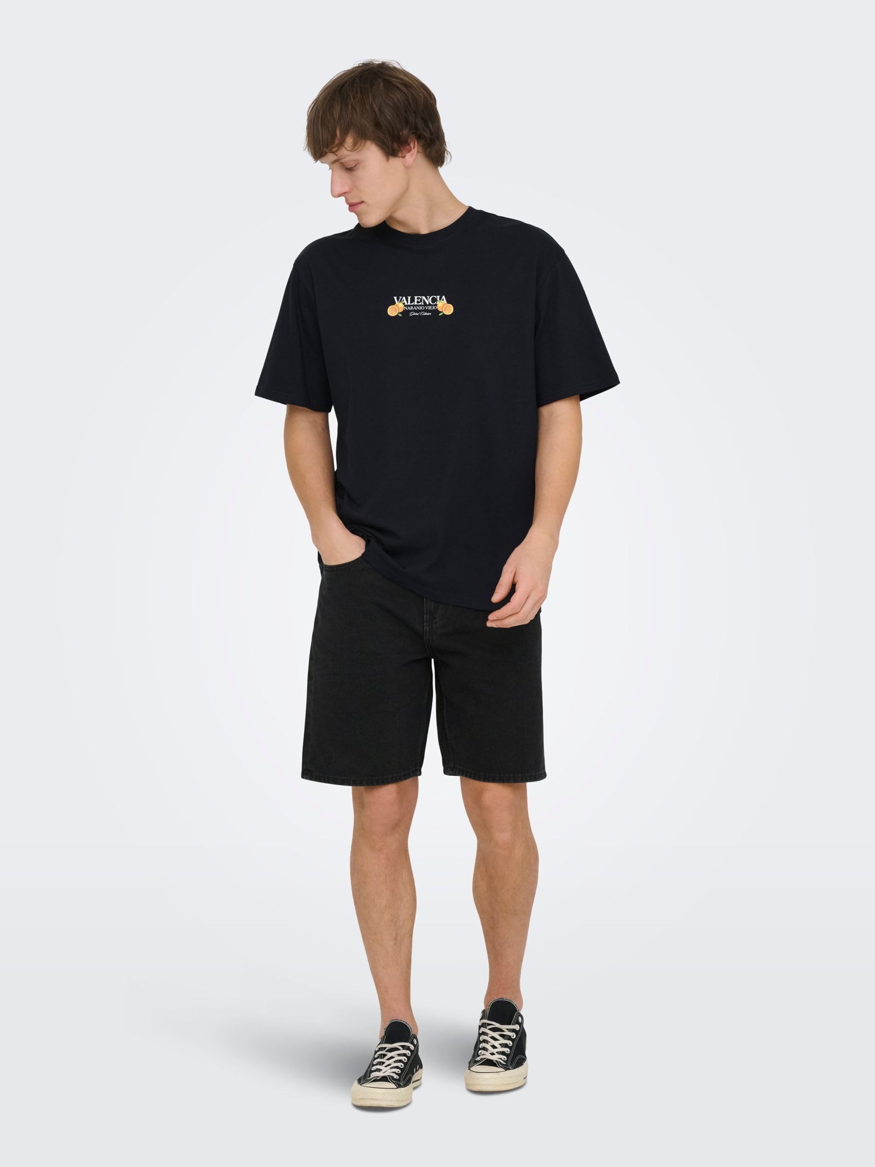 Only & Sons Onsedge Pim Box DNM Pantaloncini Uomo XS Nero Wash