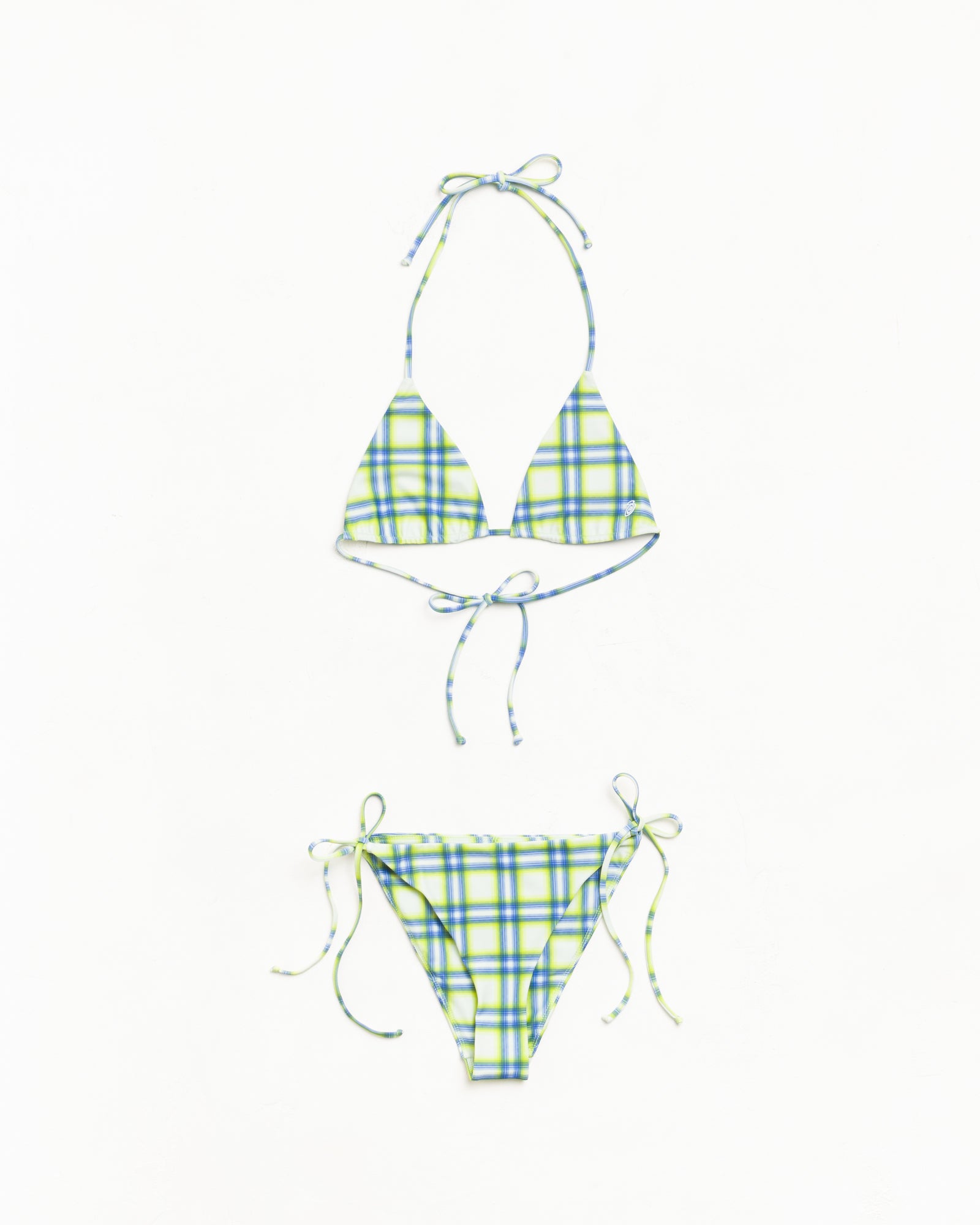 Stussy Side Tie Bikini Bottom slip verde elastan