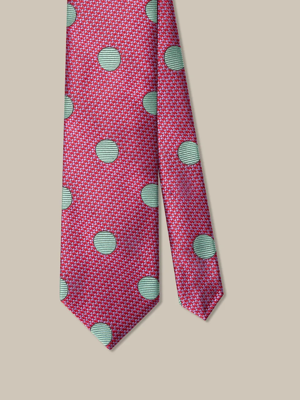 Robert Talbott Textured Spot Best of Class cravatta rossa