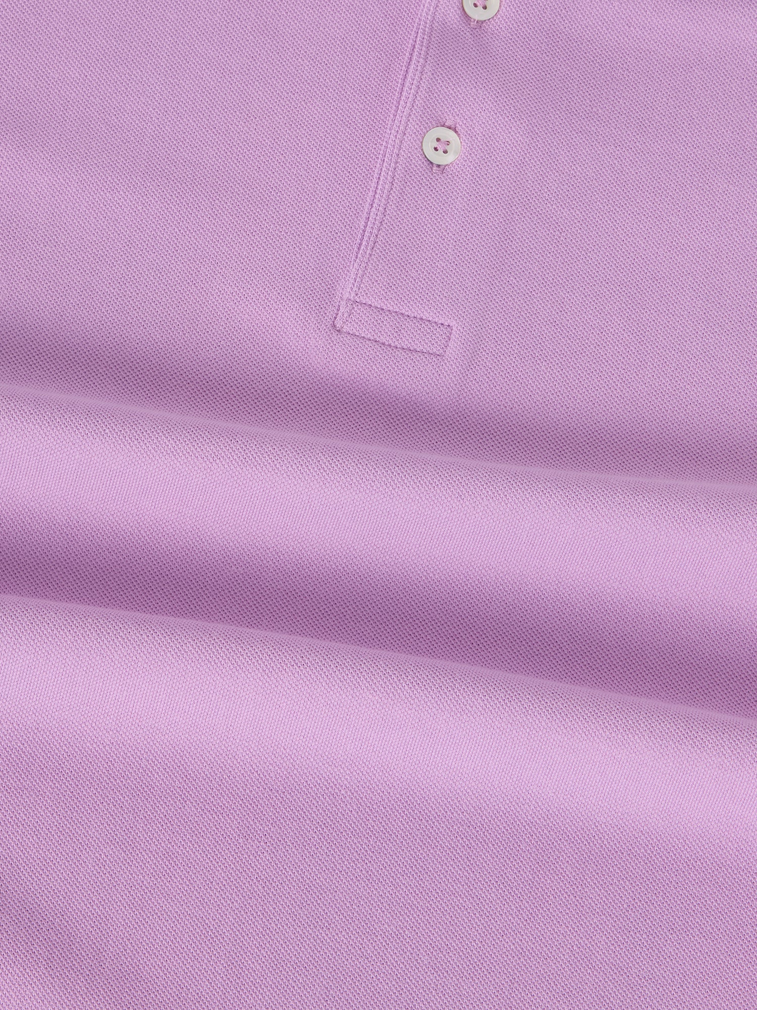 Robert Talbott Walker polo cotone piqué lavanda manica corta