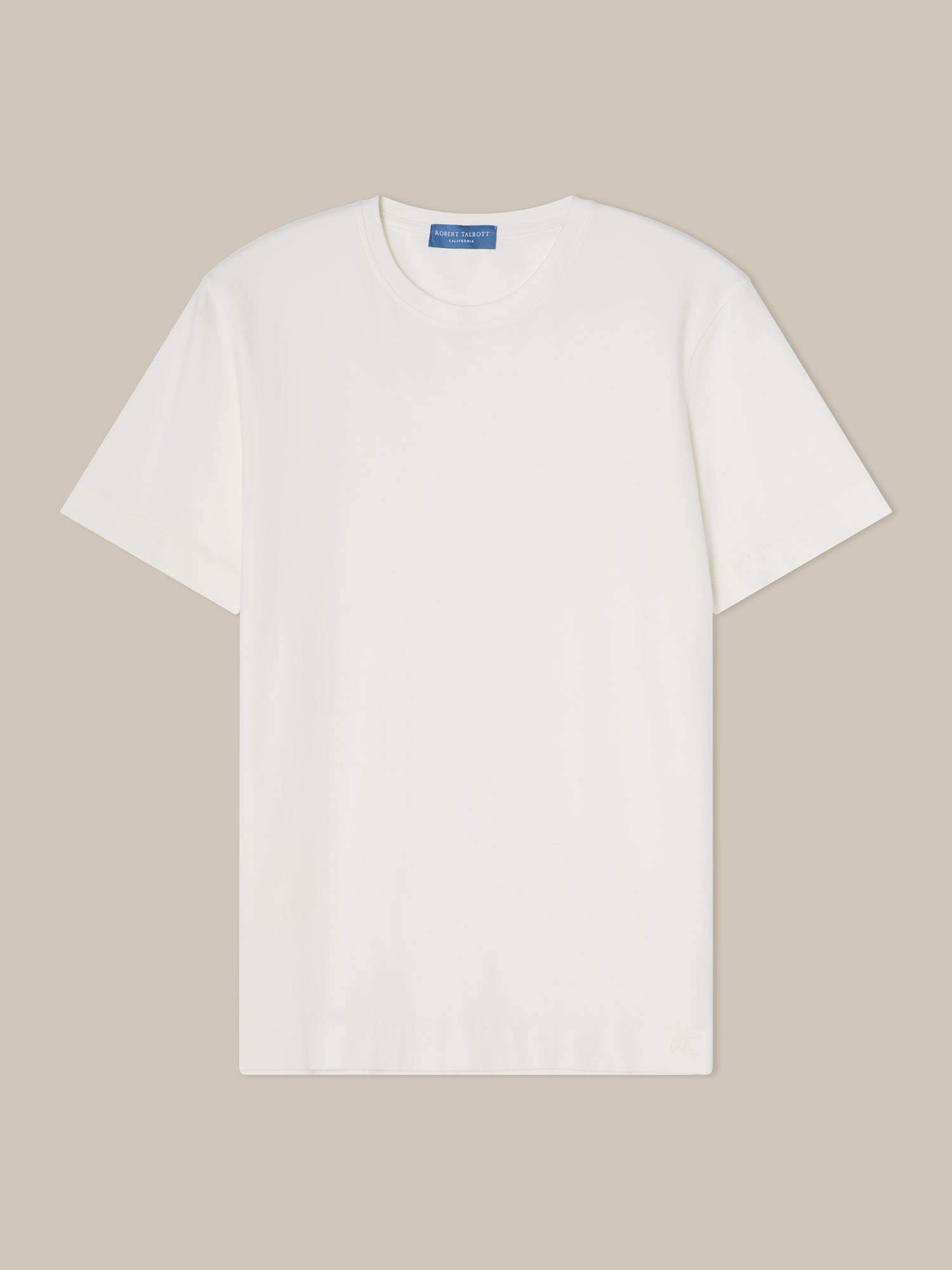 Robert Talbott Dean Tee T-Shirt Cotone Bianco Classic White