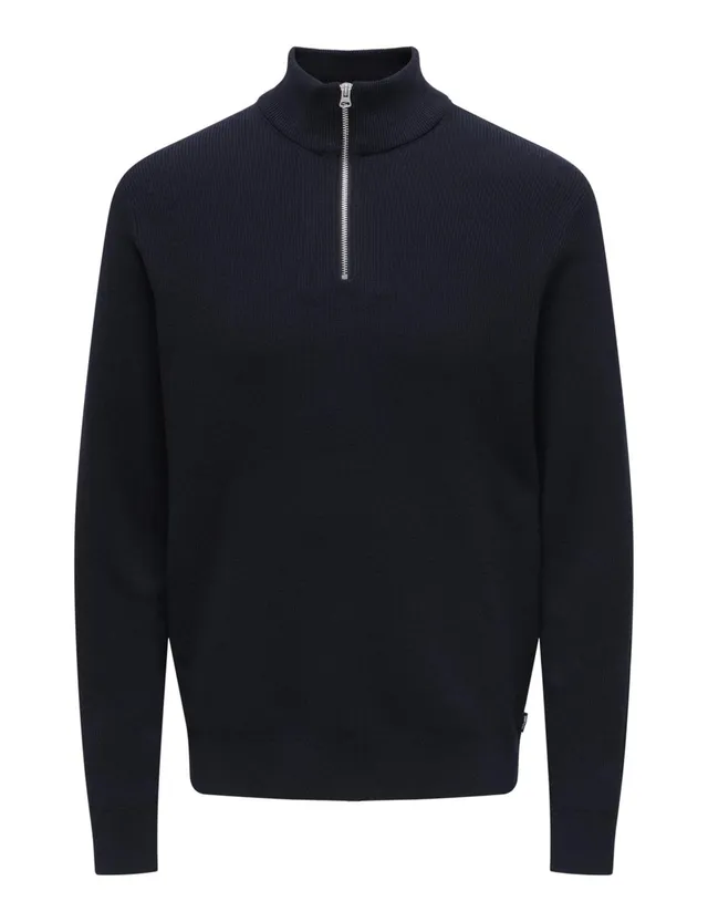 ONLY & SONS Phil Maglia uomo mezza zip cotone