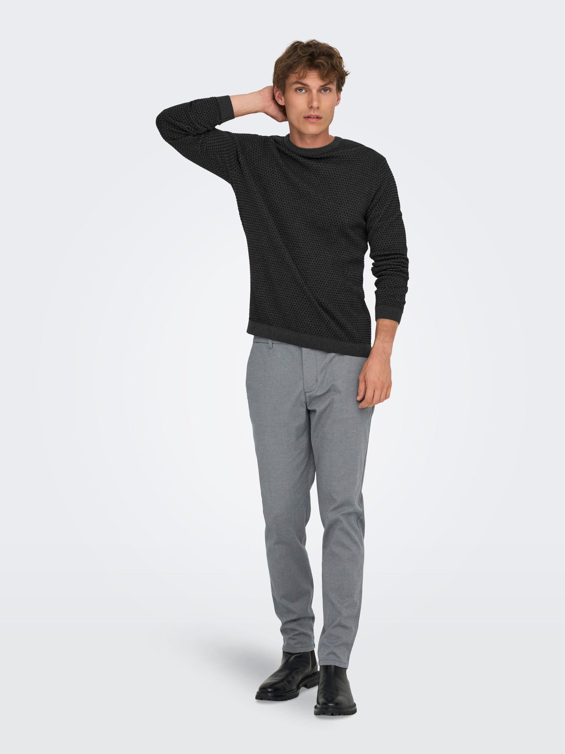 Only & Sons Onsmark Pete Slim Pantaloni Chino 32W/32L Grey