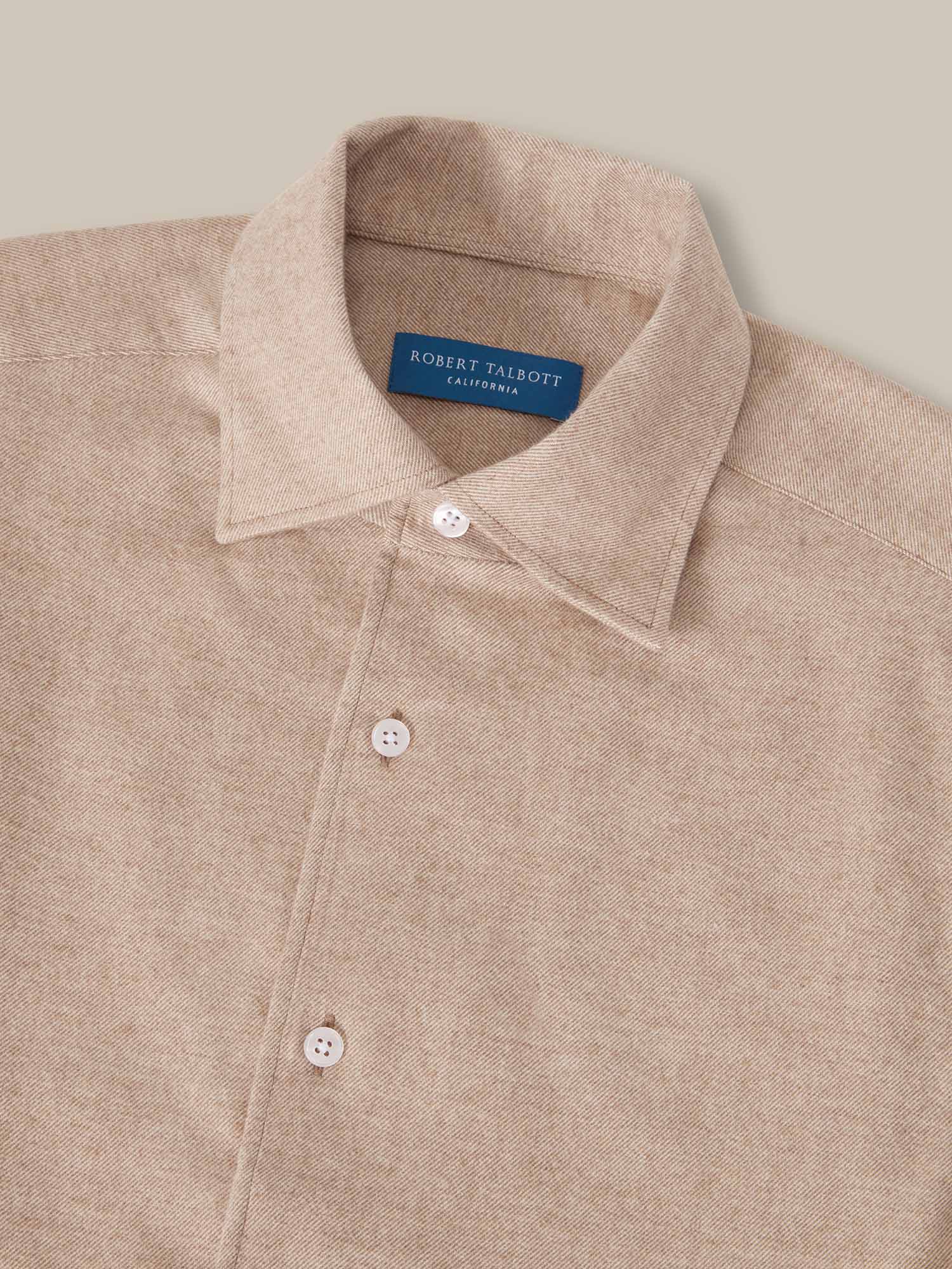 Robert Talbott Morgan camicia flanella flax