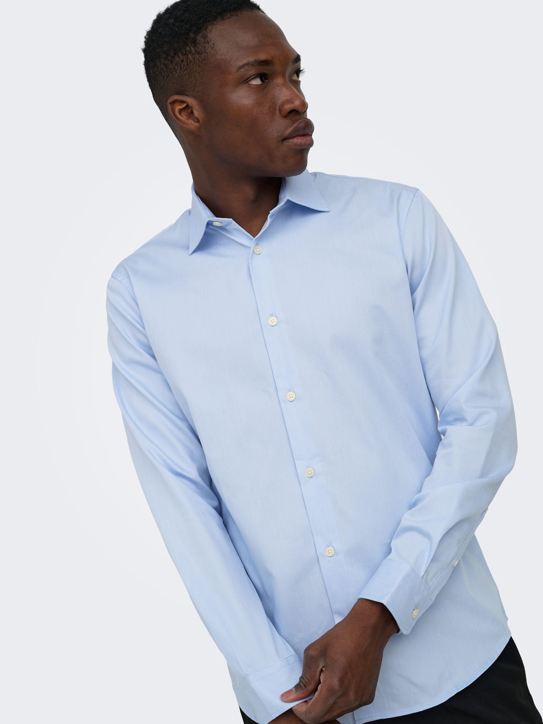 ONLY & SONS Onsjim Slim Camicia Blu Cachemire