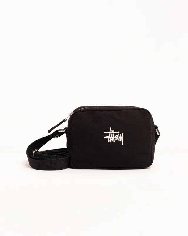 Stussy Canvas Pouch pochette nera cotone 19 cm