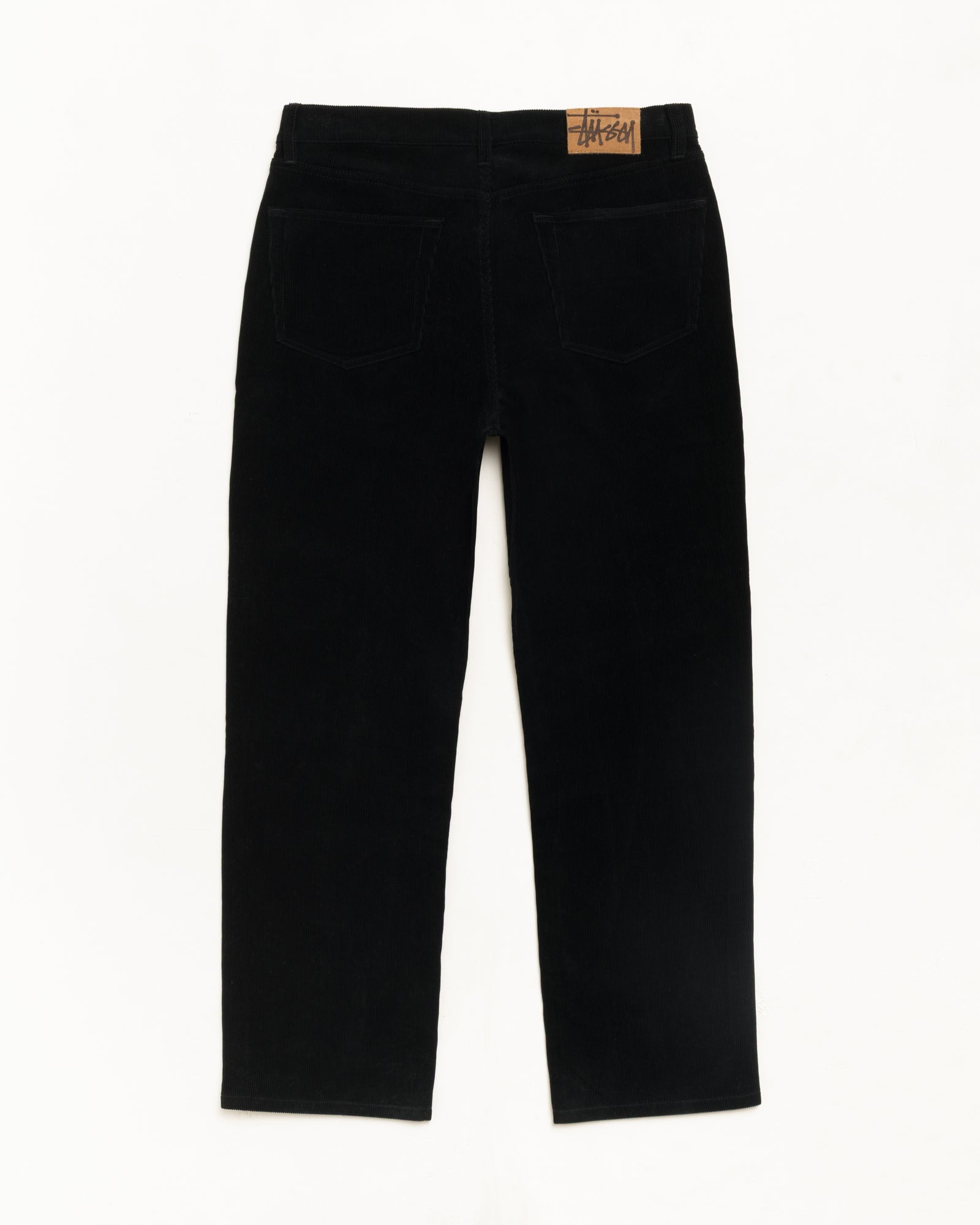 Stussy New Classic Pant pantaloni velluto neri cotone dritti