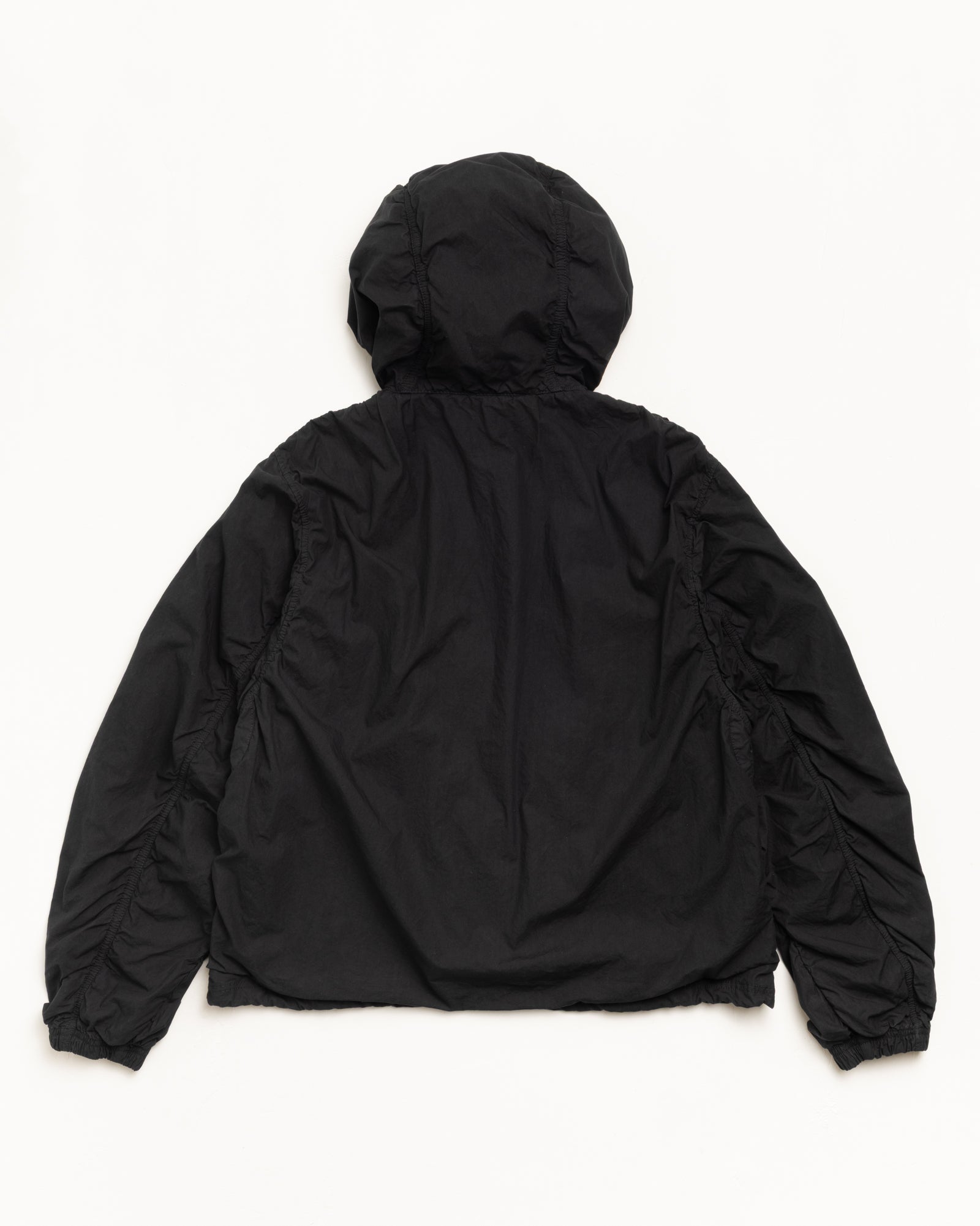 Stussy Double Cotton Hooded giacca nera cotone