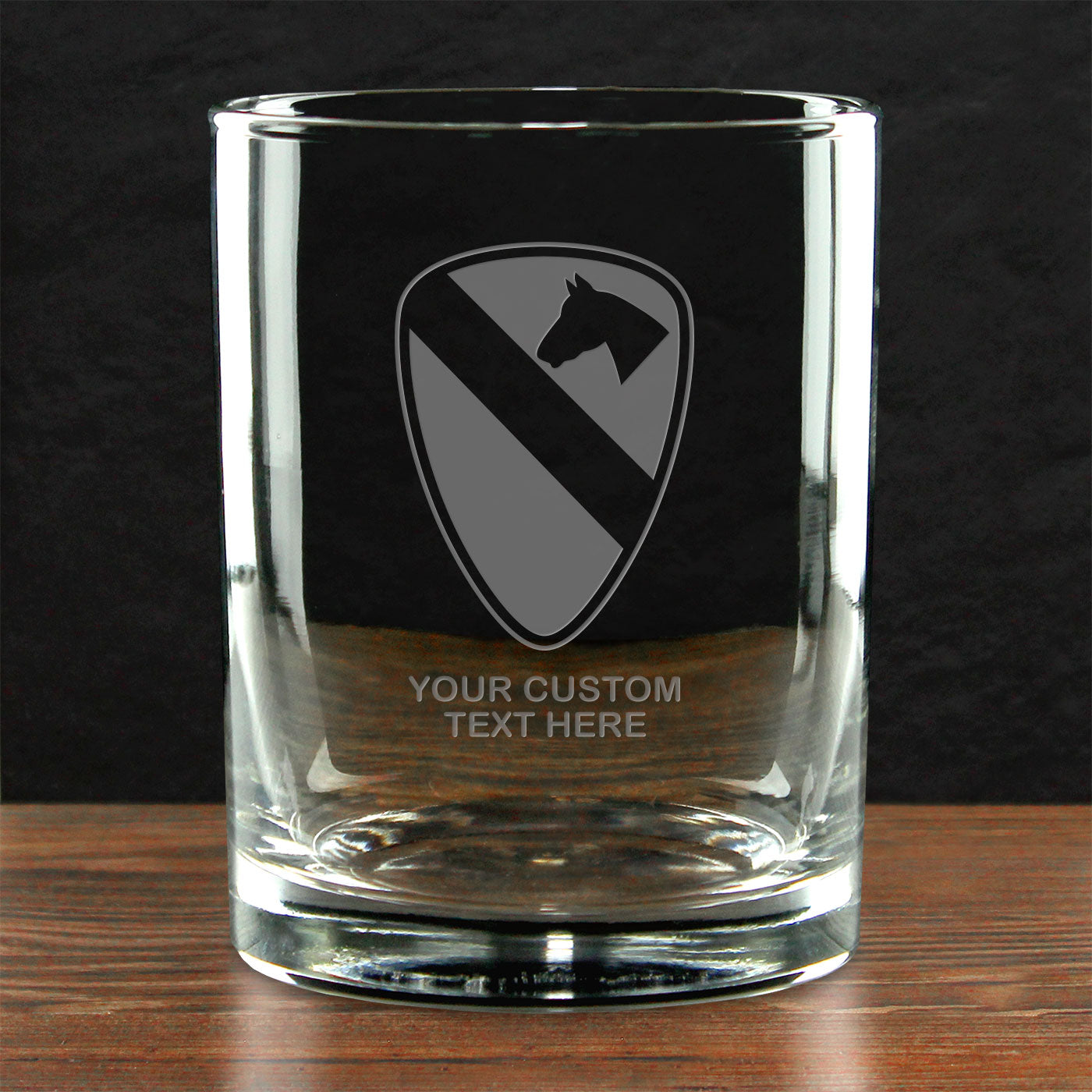 7.62 Design Bicchiere Whisky Army Logo 14oz Vetro Inciso