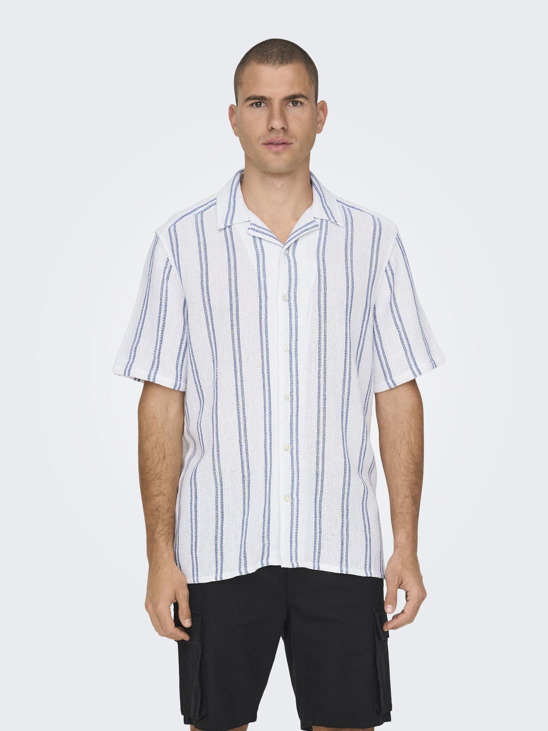 ONLY & SONS Onstrev Camicia Uomo XXL Cloud Dancer