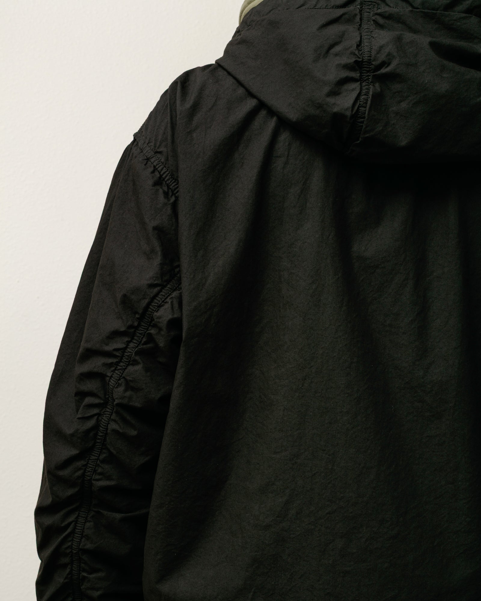 Stussy Double Cotton Hooded giacca nera cotone