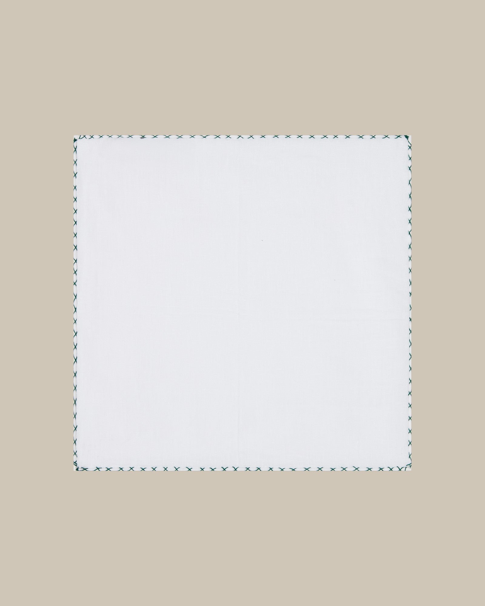 Robert Talbott Carlton pochette lino bianca