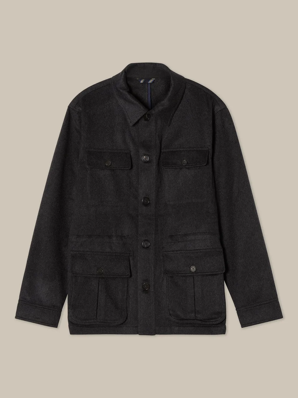 Robert Talbott Ross Field Jacket giacca cashmere grigio medio