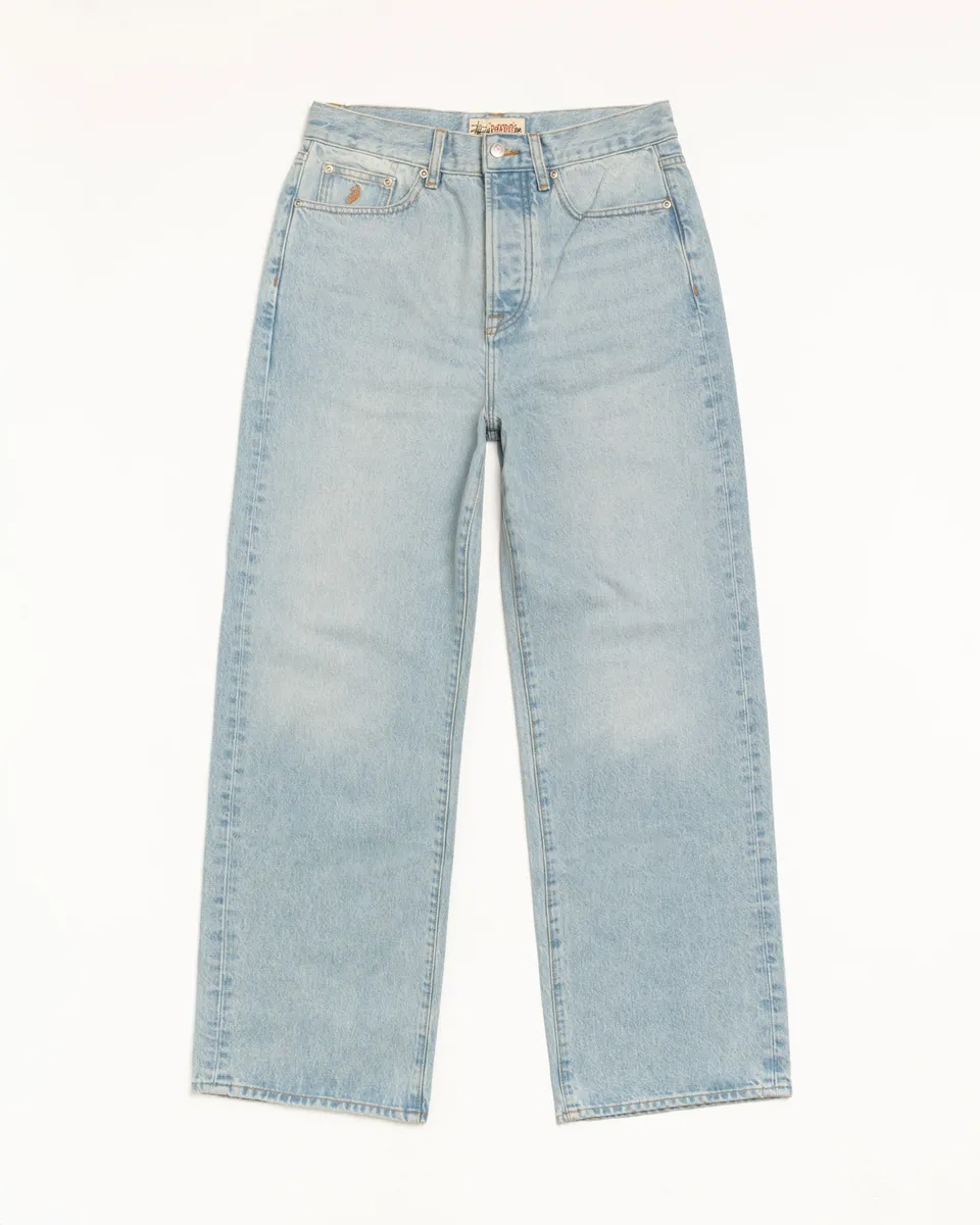 Stussy Relaxed Jean Denim jeans light wash 100% cotone