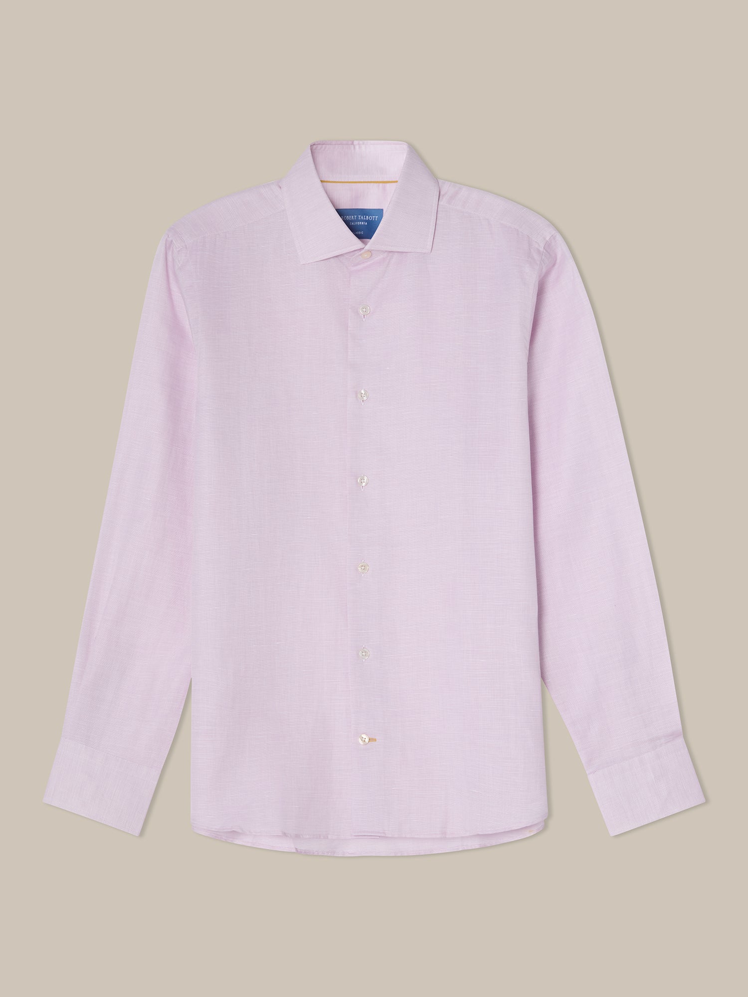 Robert Talbott Reynolds camicia lino cotone lampone