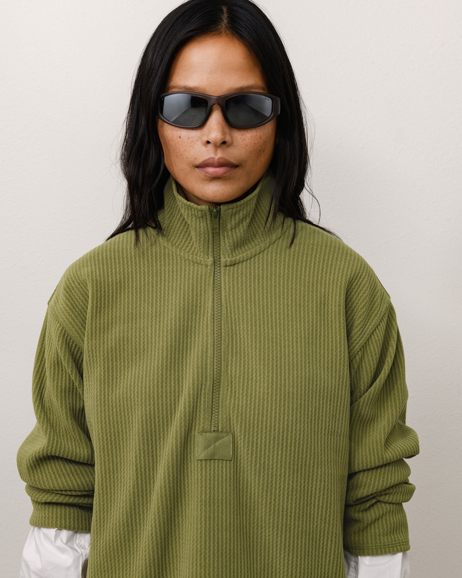 Stussy Leslie occhiali da sole frost grey specchiati polarizzati