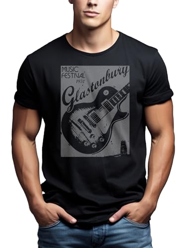MAKAYA Glastonbury T-Shirt Uomo M 100% Cotone Rock
