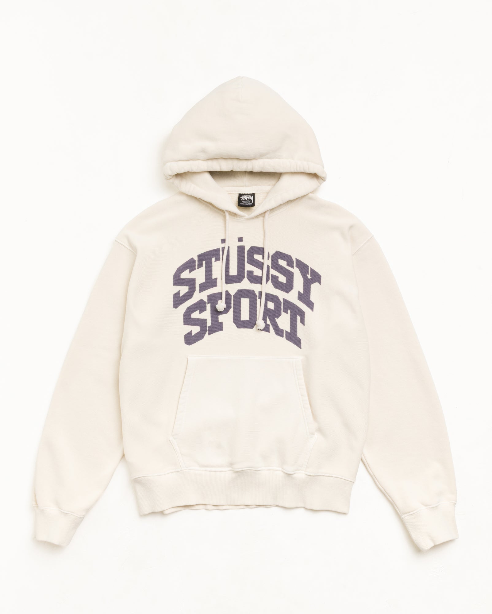 Stussy Block Sport Hoodie felpa bone 100% cotone