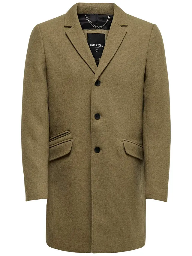 Only & Sons Onsjulian Cappotto Uomo Lana Marrone L