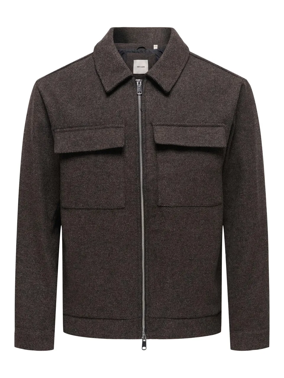 Only & Sons Onsrush Giacca Lana S Grigio Scuro Mélange Uomo