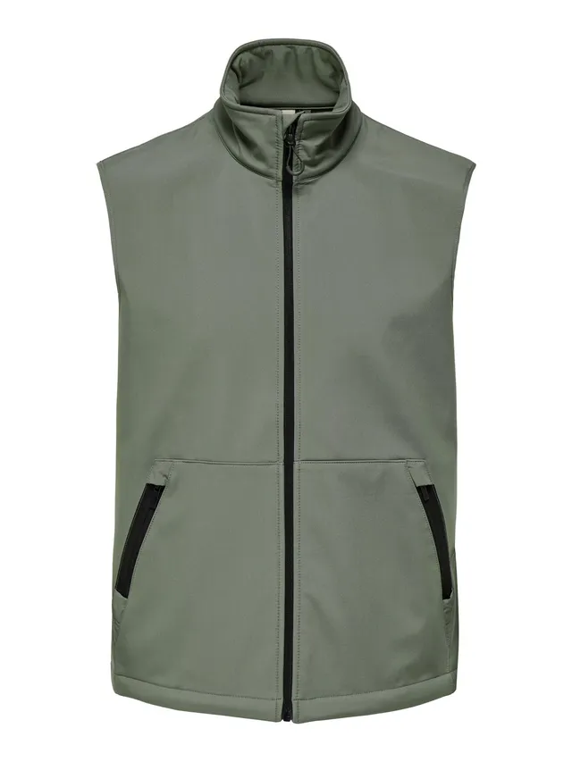 ONLY & SONS Onsbowie Life Gilet Grigio XL Uomo Smanicato