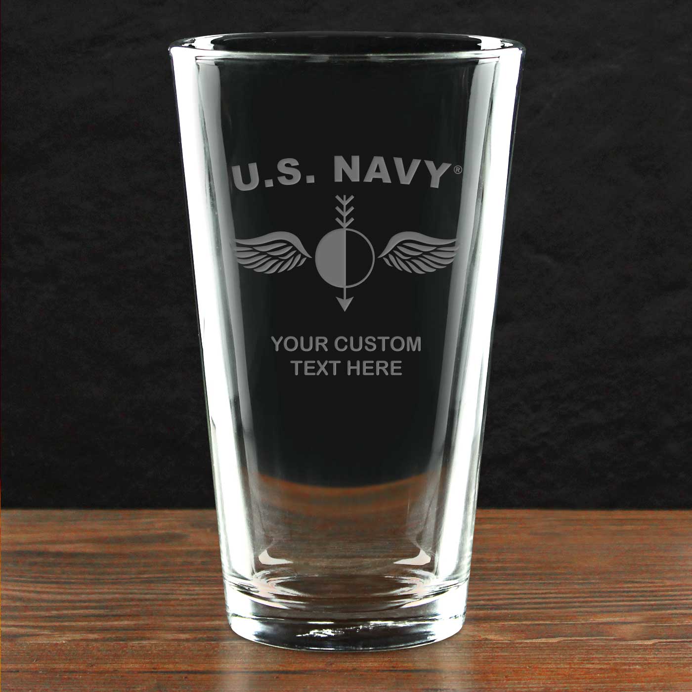 7.62 Design Navy Rate bicchiere pinta 473 ml inciso