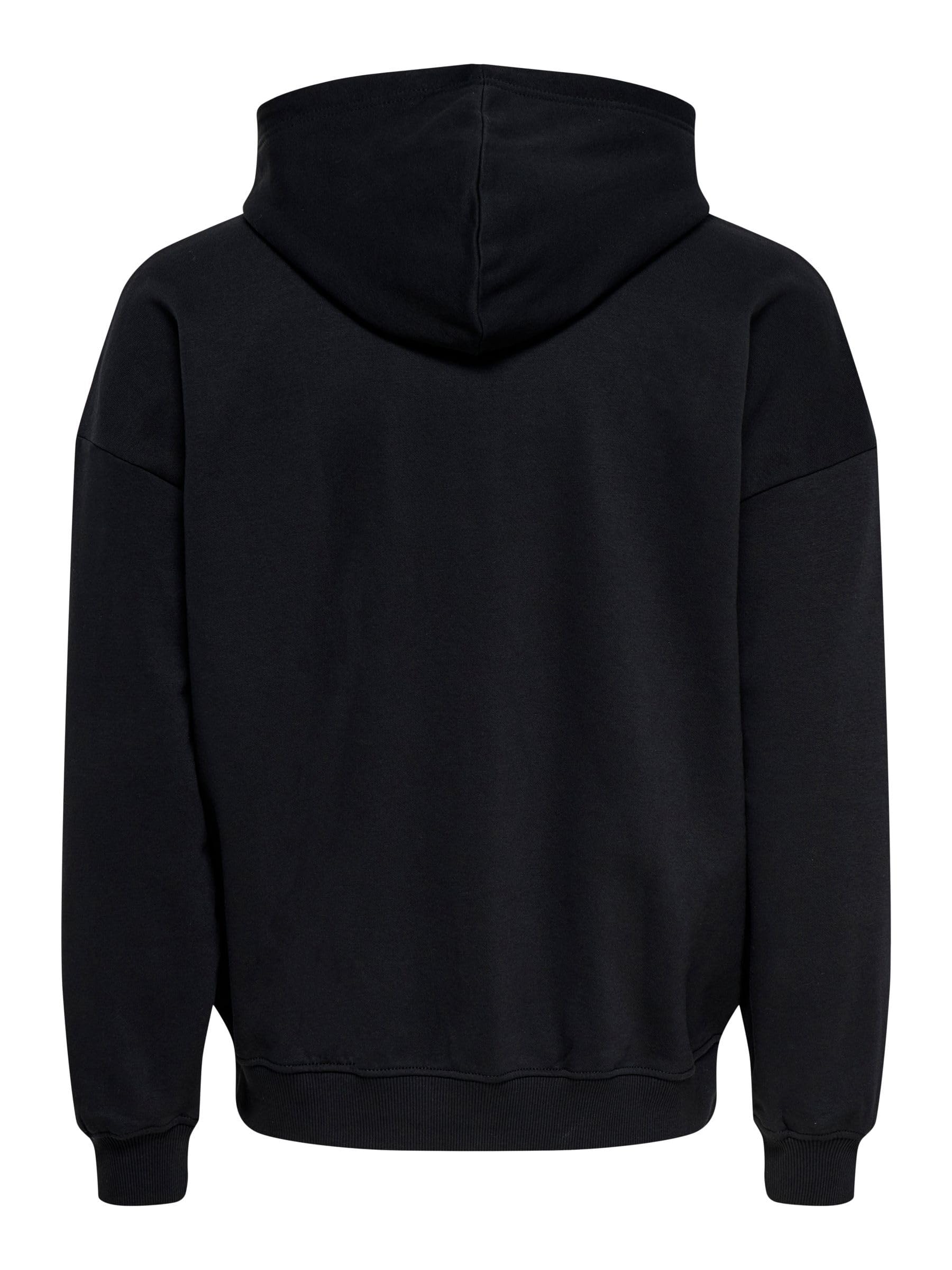 Only & Sons Turner Felpa Uomo Nera Girocollo