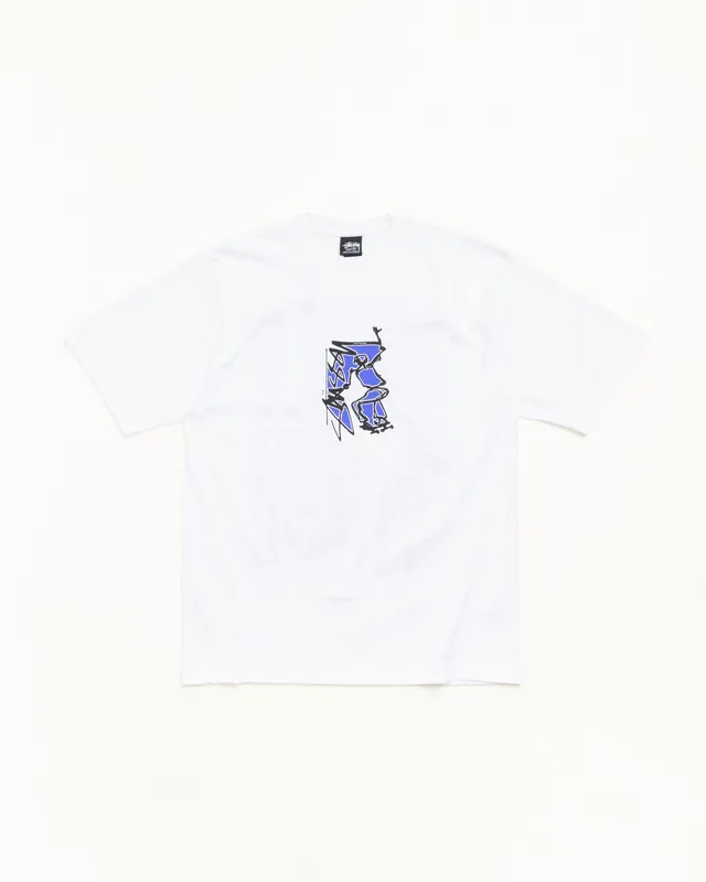Stussy Smooth Sk8 Tee maglietta bianca cotone 220gsm