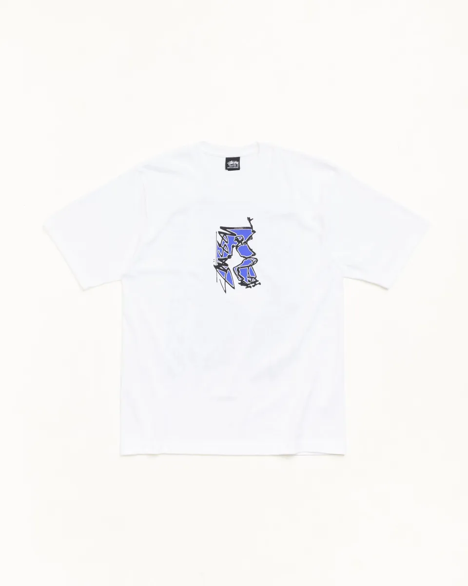 Stussy Smooth Sk8 Tee maglietta bianca cotone 220gsm