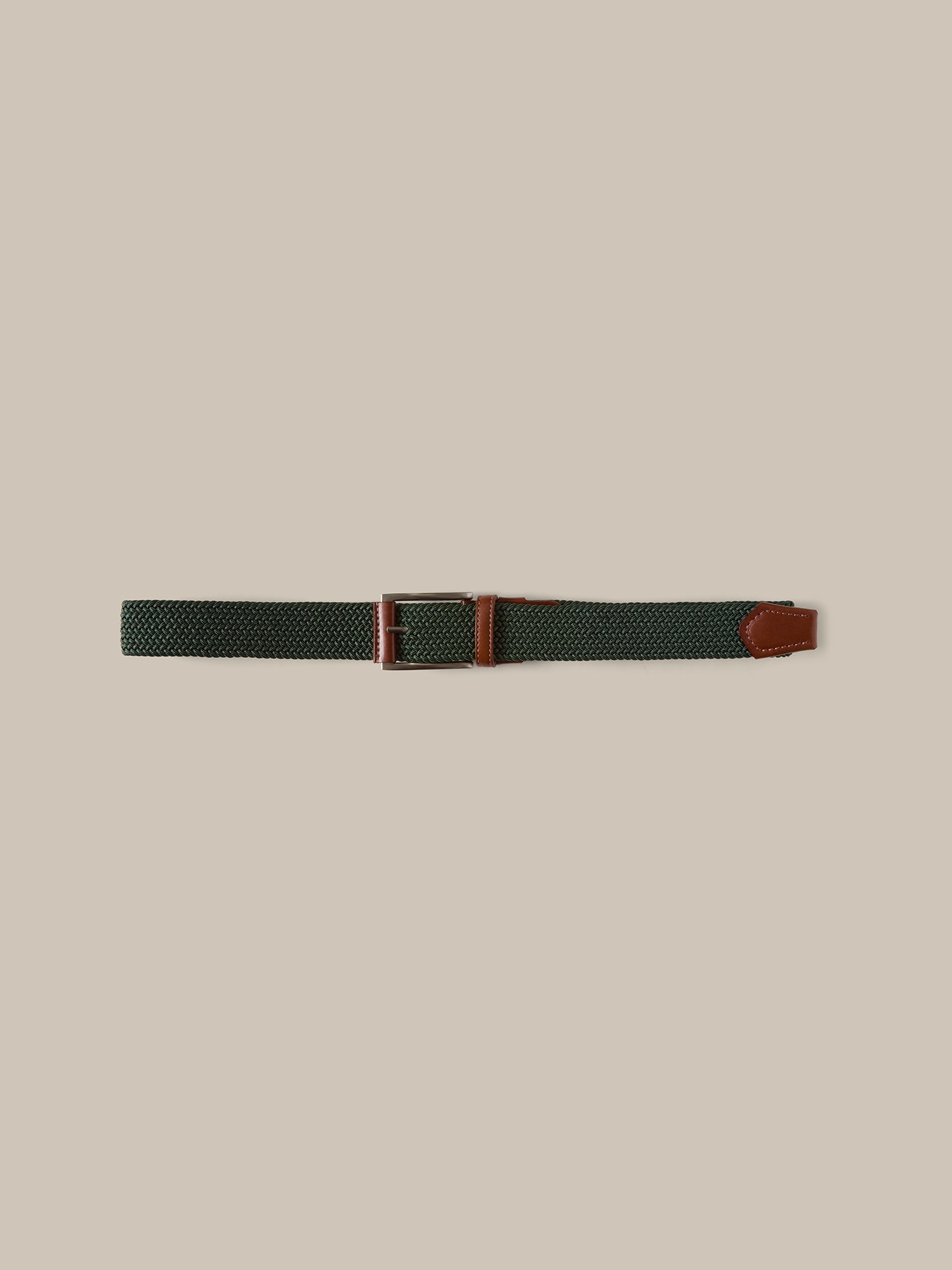 Robert Talbott Garfield cintura nylon verde intrecciata