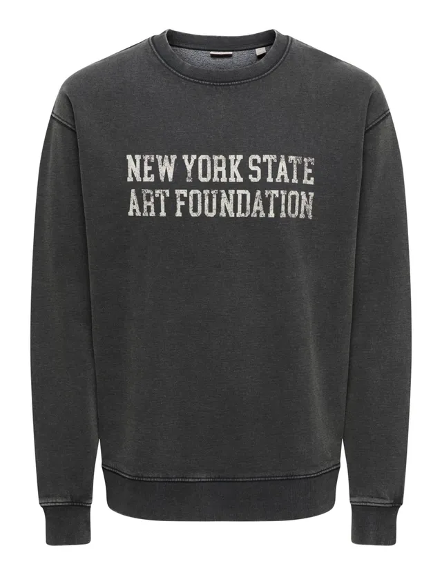 Only & Sons Onscreative College Felpa Uomo Ghost Gray Relaxed