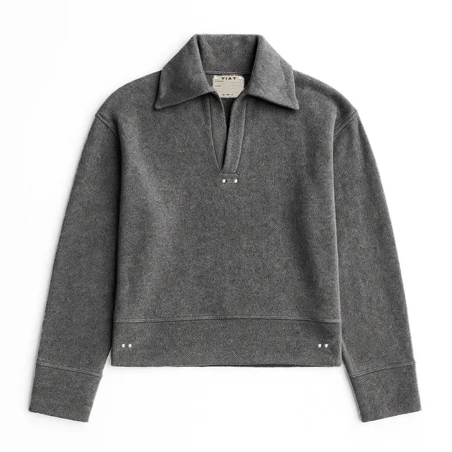 Tiat Ascensio Haze polo grigia misto lana S