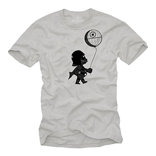 MAKAYA T-Shirt Uomo Baby Darth Vader Maglietta L Cotone