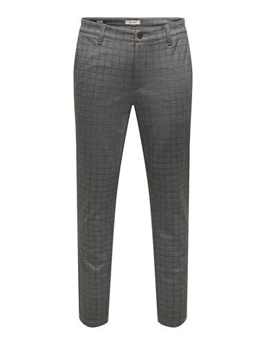 Only & Sons Onsmark Check 020922 pantaloni uomo grigio 32W/32L