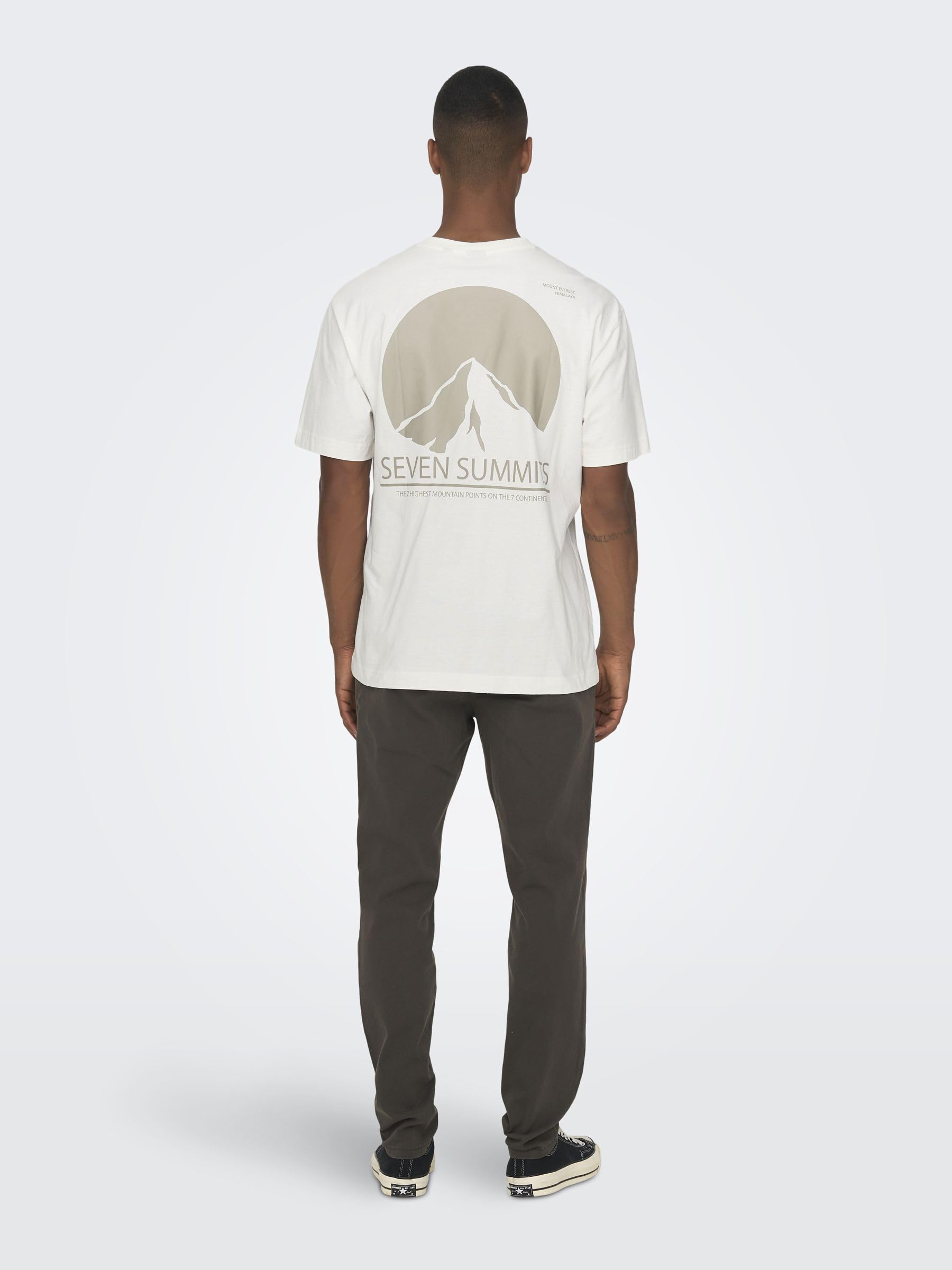 ONLY & SONS Onsthomas RLX Logo T-shirt Uomo XS Cloud Dancer