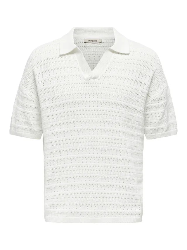 ONLY & SONS Grayson polo knit uomo Cloud Dancer M